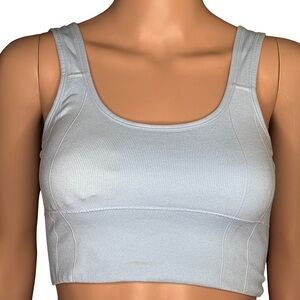 Light Blue Ribbed Sports Bra Small